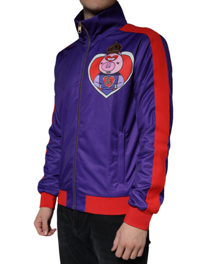  - Purple YEAR OF THE PIG Full Zip Bomber Jacket