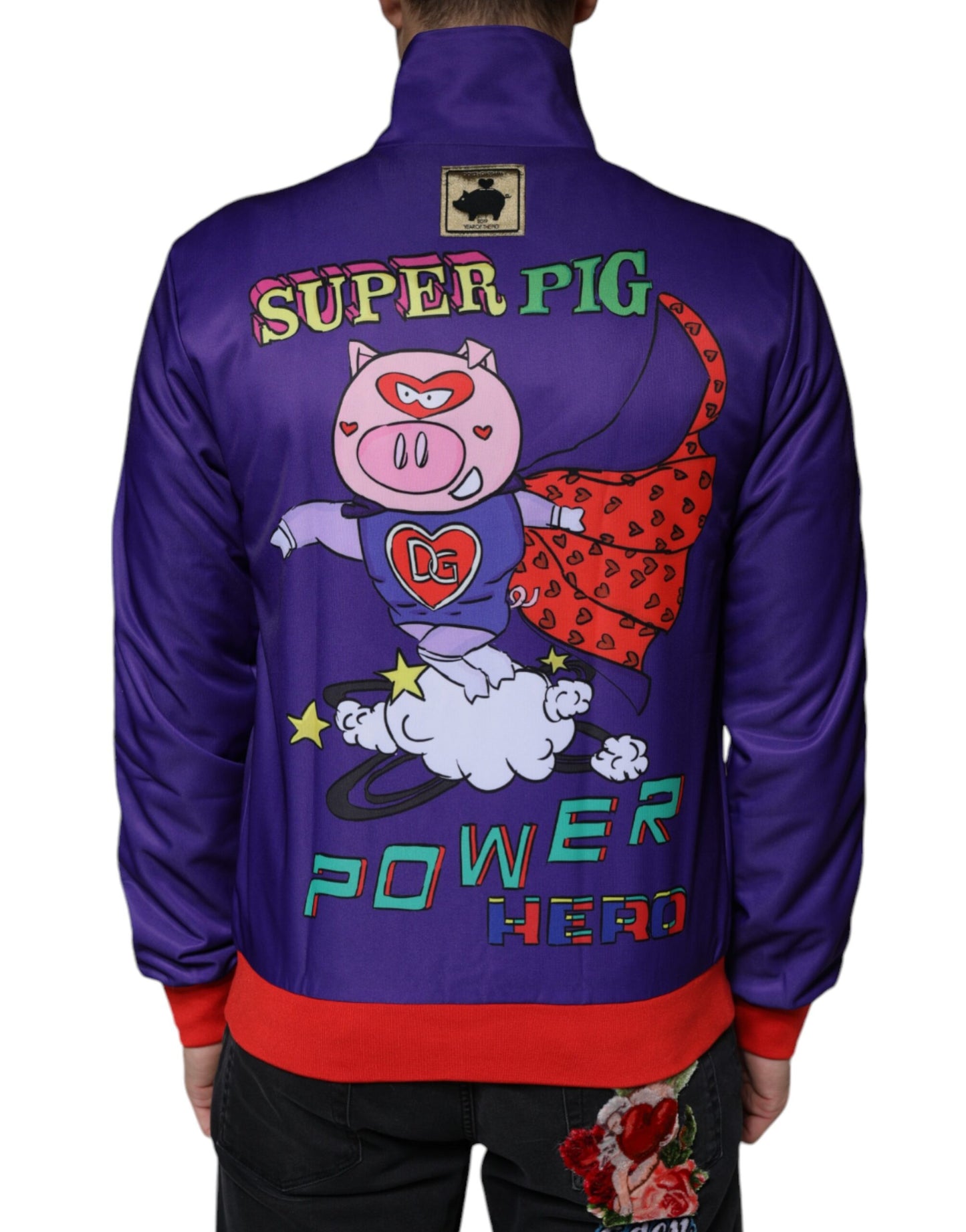  - Purple YEAR OF THE PIG Full Zip Bomber Jacket