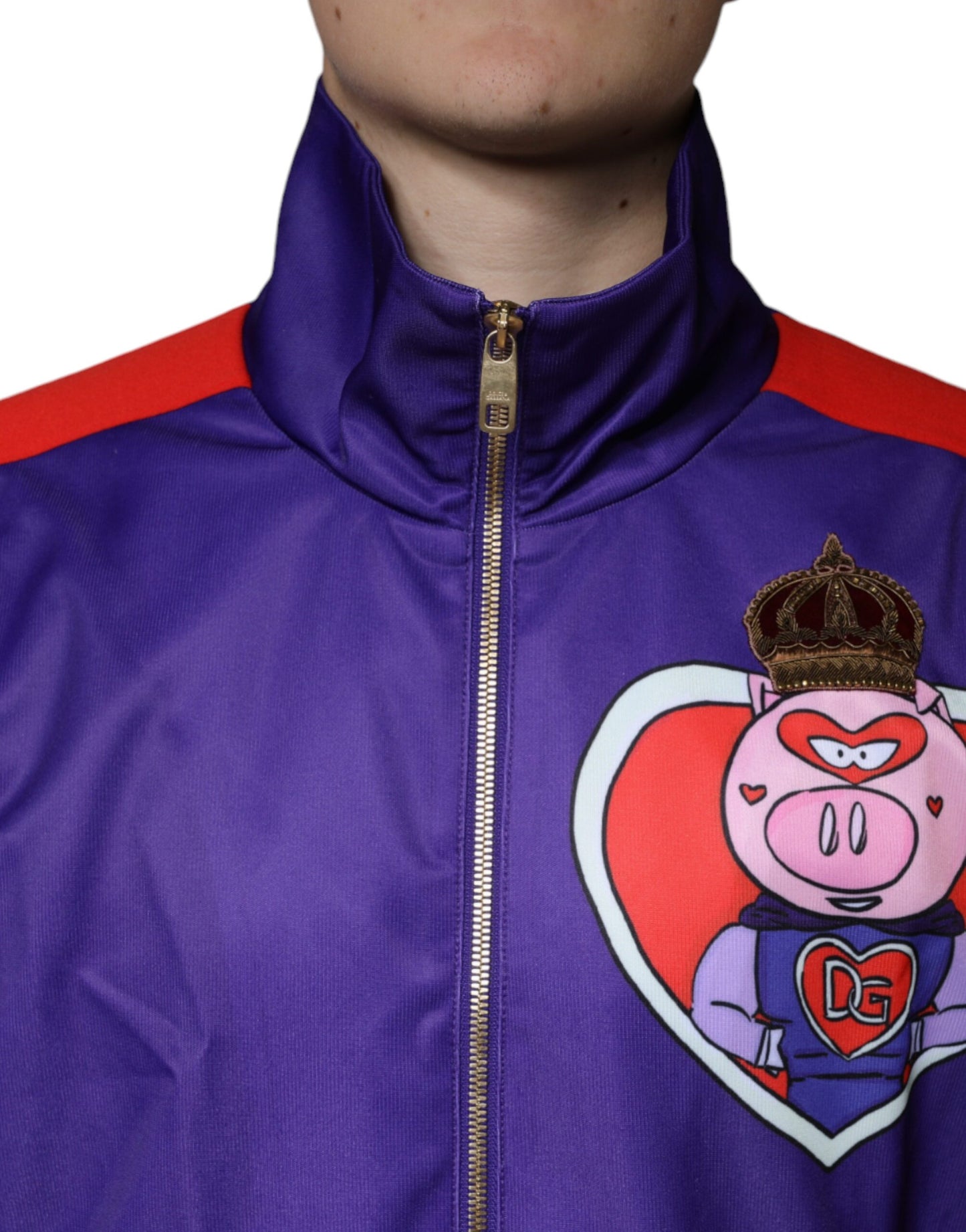  - Purple YEAR OF THE PIG Full Zip Bomber Jacket