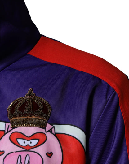  - Purple YEAR OF THE PIG Full Zip Bomber Jacket