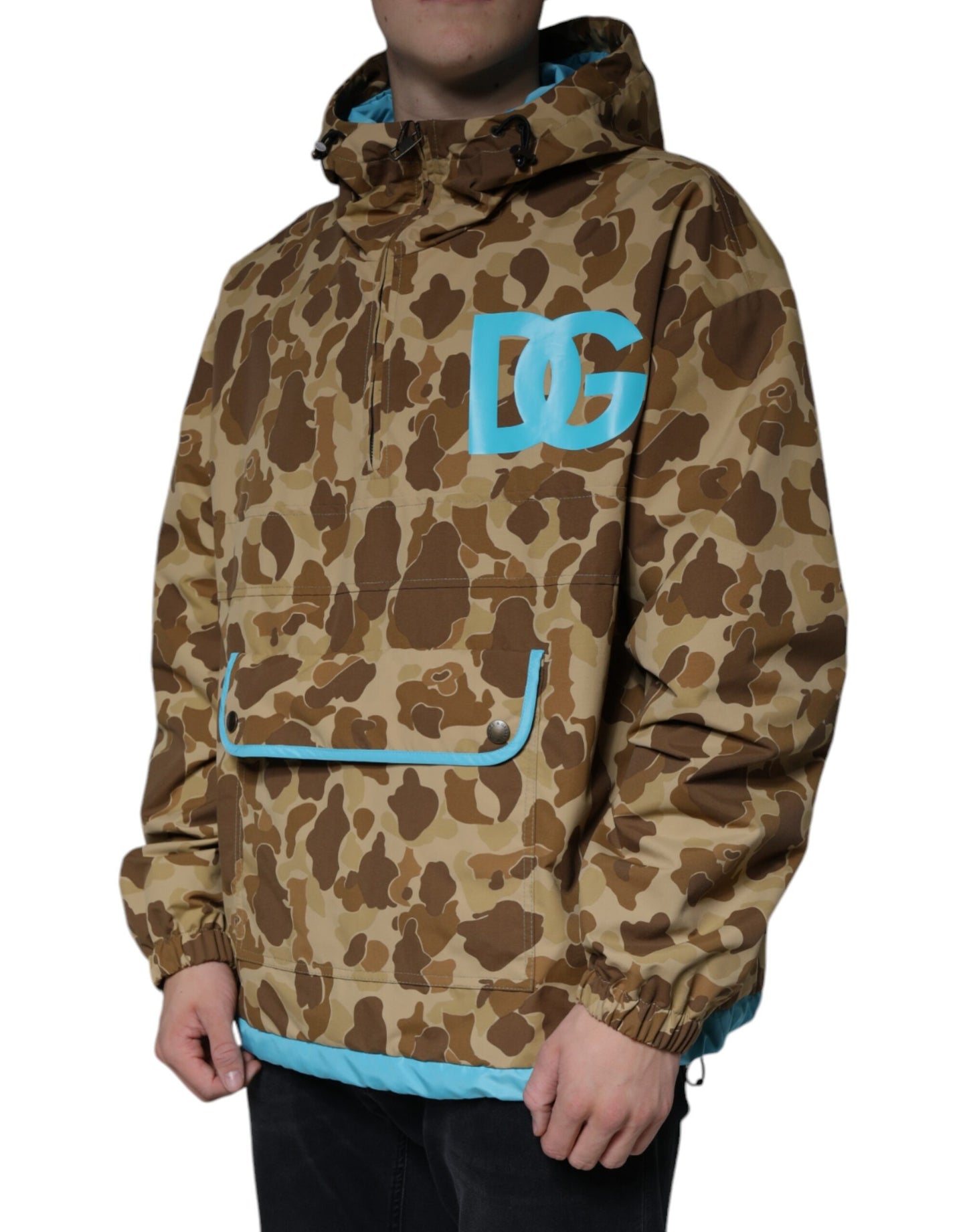  - Brown Camouflage Hooded Pullover Jacket