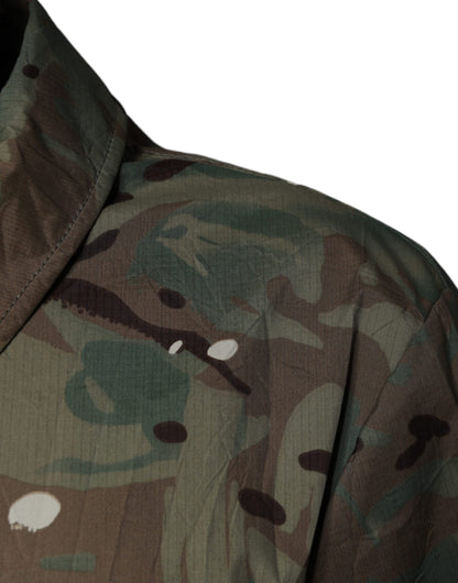  - Multicolor Camouflage Collared Coat Jacket