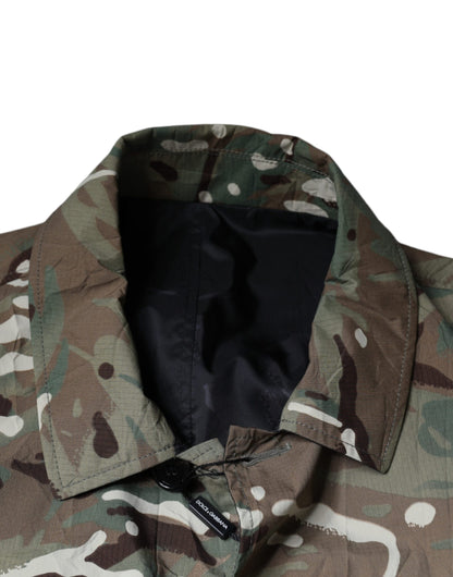  - Multicolor Camouflage Collared Coat Jacket