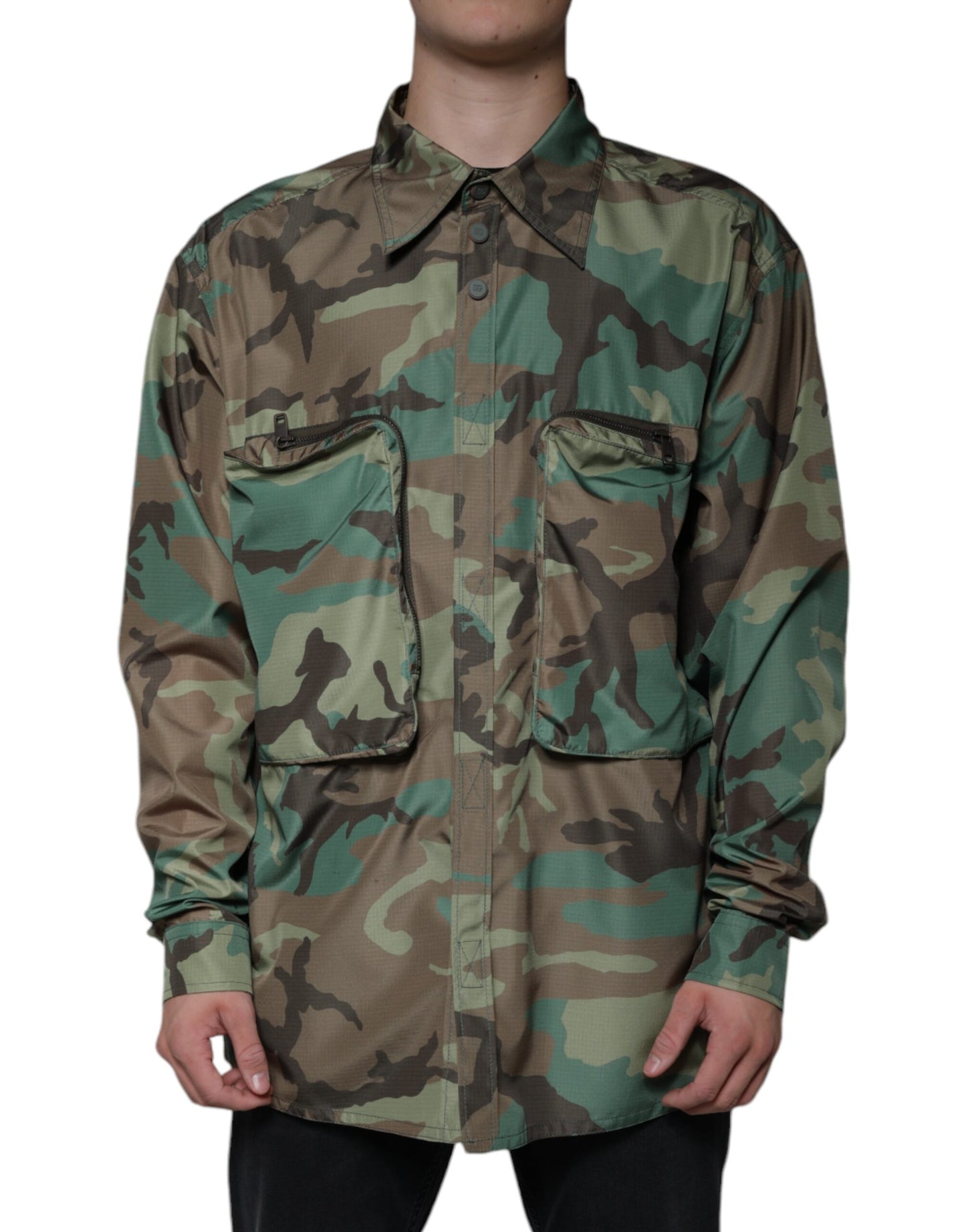  - Multicolor Camouflage Button Down Shirt