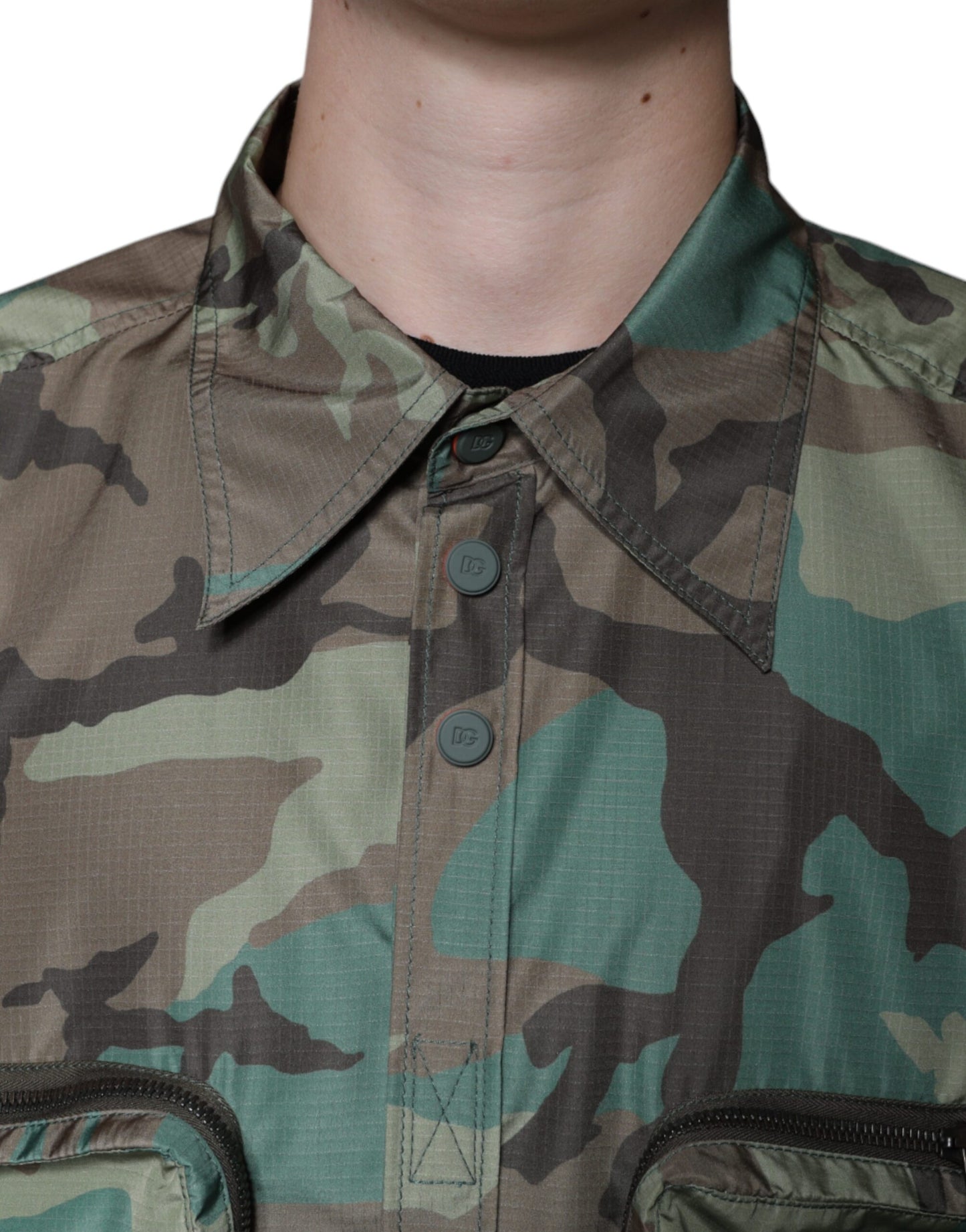  - Multicolor Camouflage Button Down Shirt