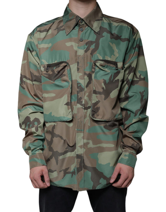  - Multicolor Camouflage Button Down Shirt