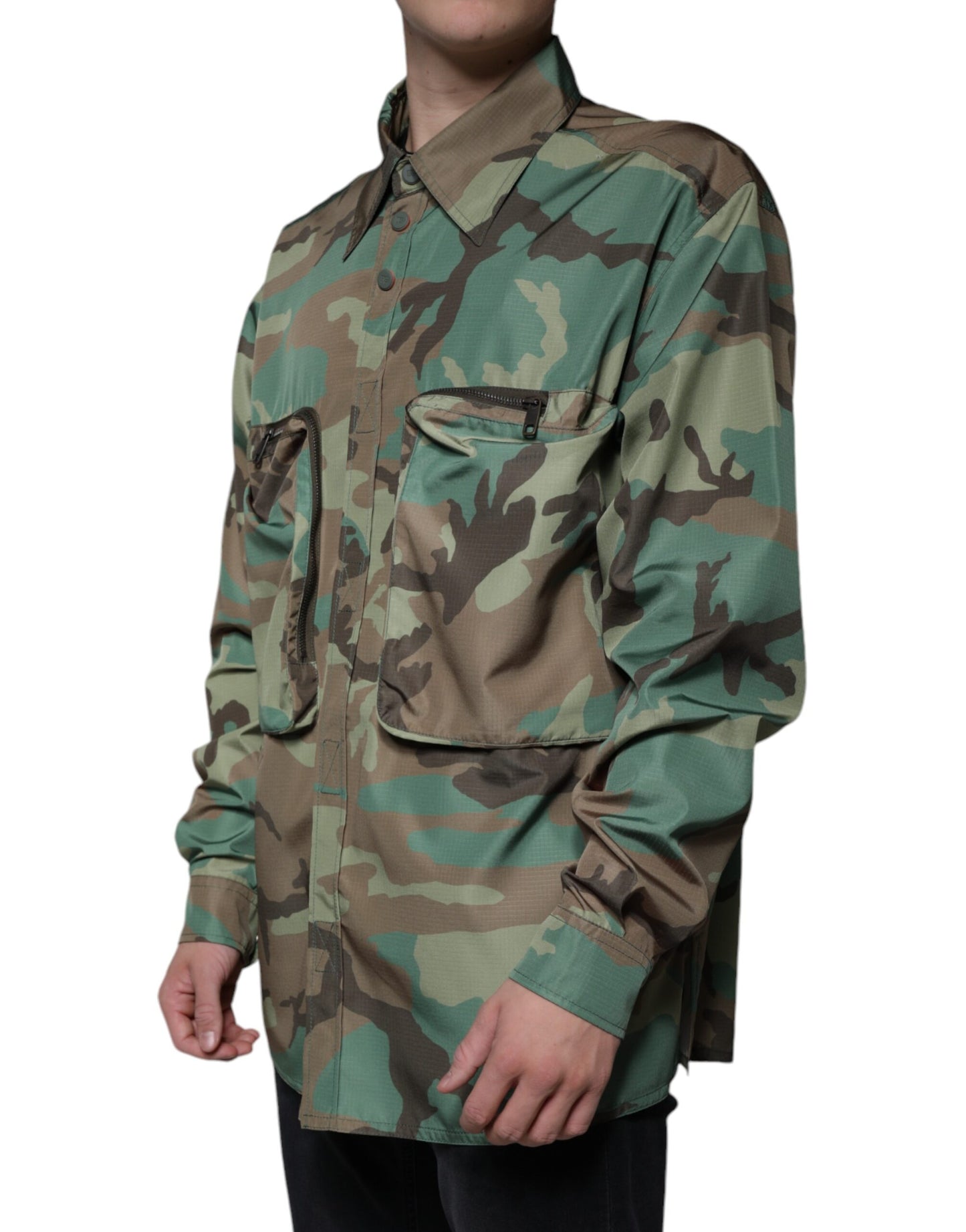  - Multicolor Camouflage Button Down Shirt