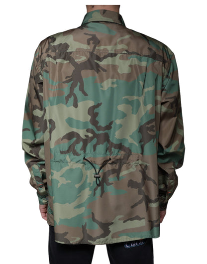  - Multicolor Camouflage Button Down Shirt