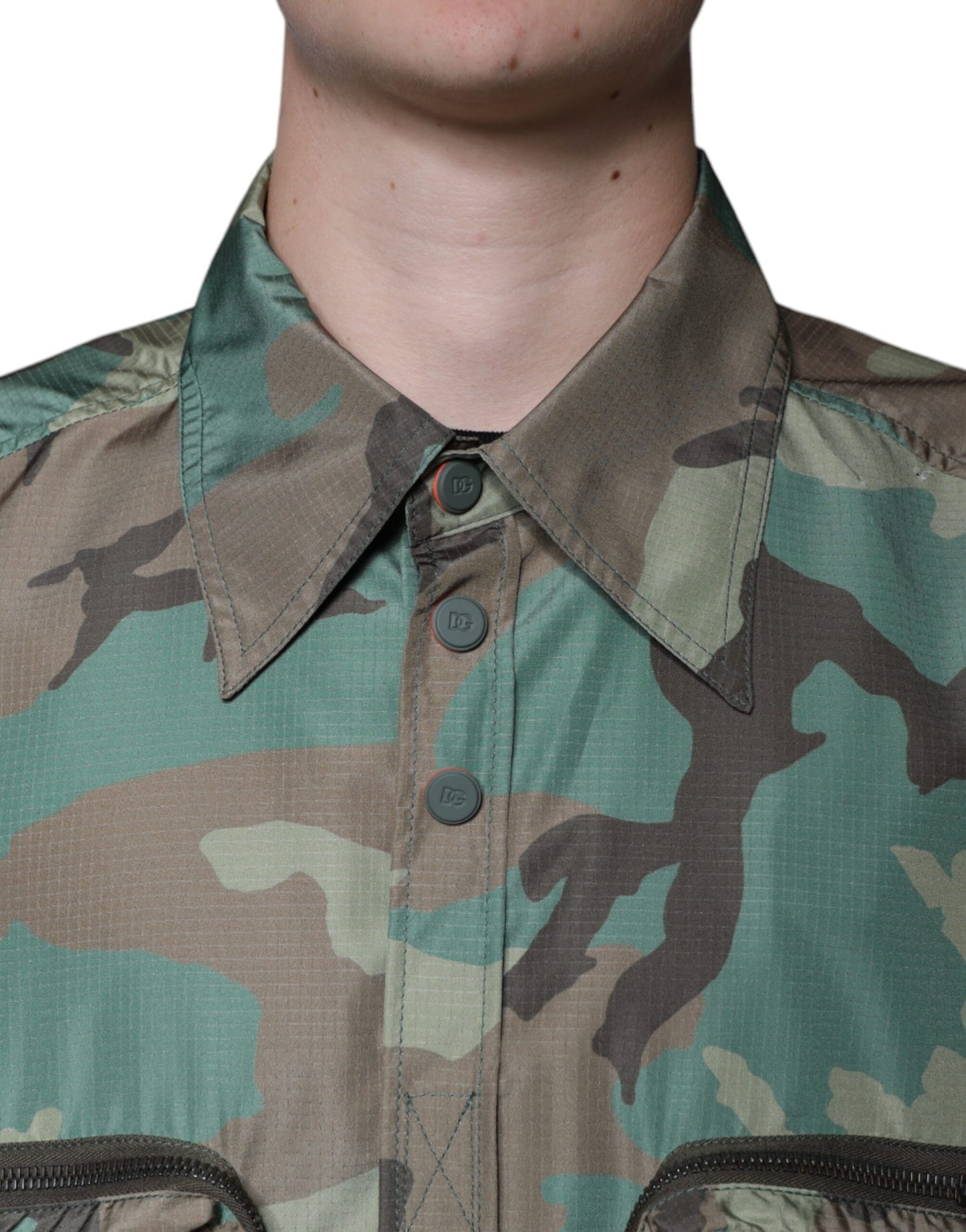  - Multicolor Camouflage Button Down Shirt
