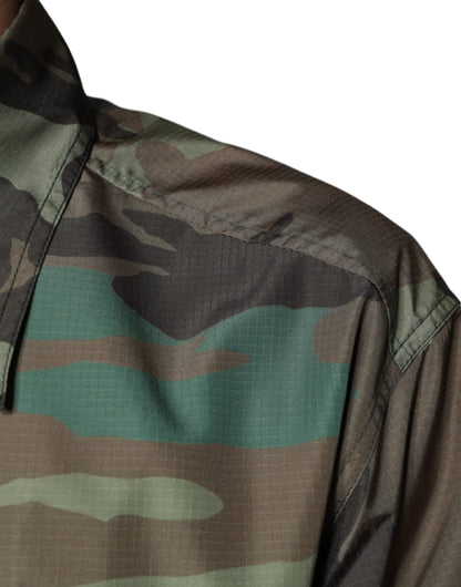  - Multicolor Camouflage Button Down Shirt