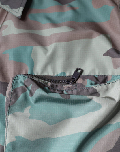  - Multicolor Camouflage Button Down Shirt