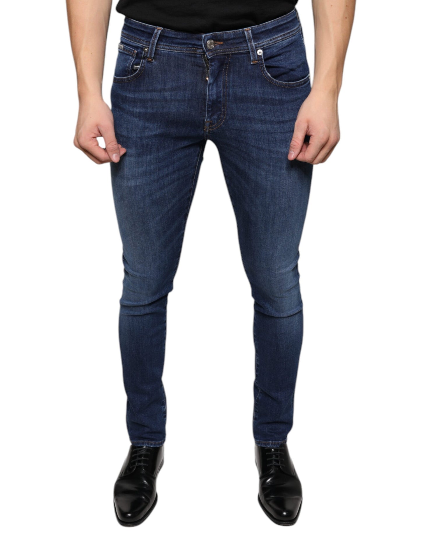  - Dark Blue Cotton Stretch Skinny Denim Jeans