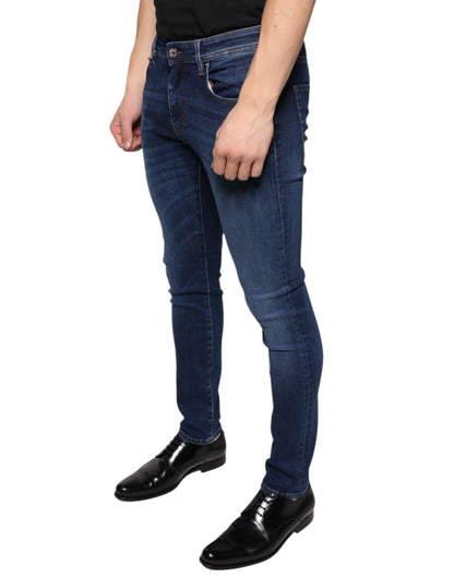  - Dark Blue Cotton Stretch Skinny Denim Jeans