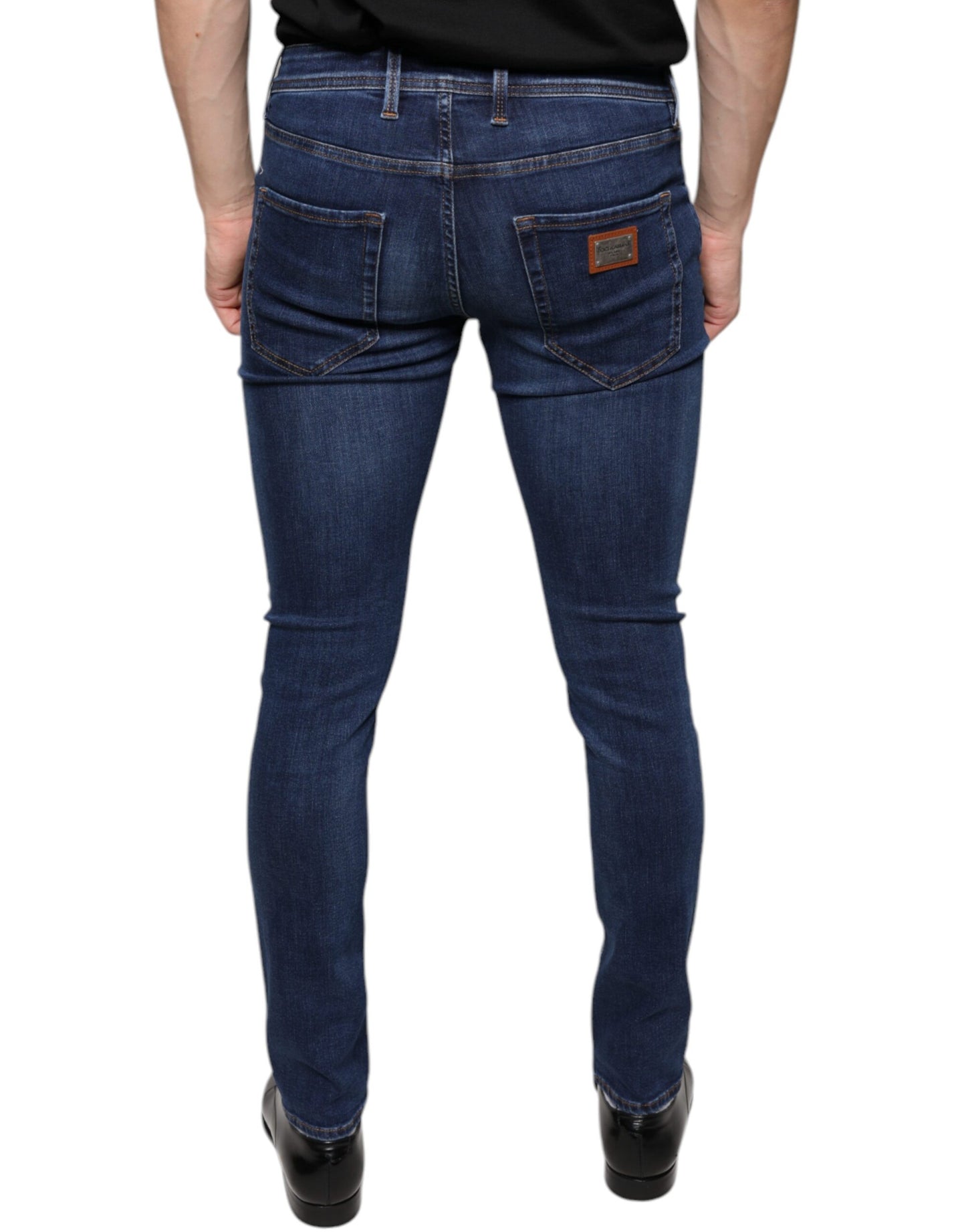  - Dark Blue Cotton Stretch Skinny Denim Jeans