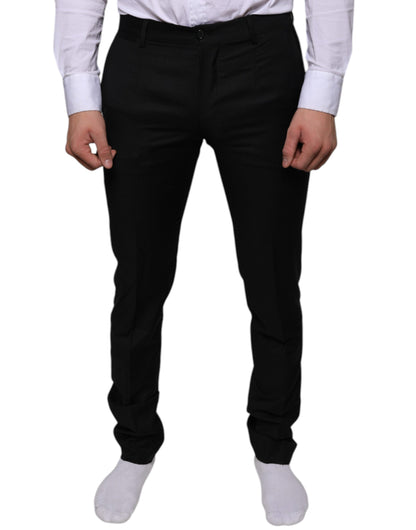  - Black Wool Skinny Dress Formal Pants