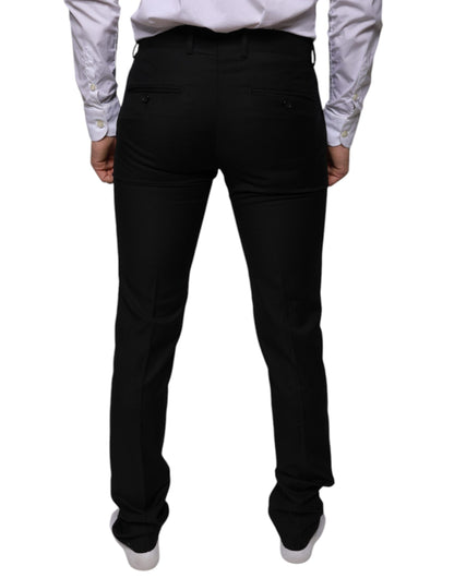  - Black Wool Skinny Dress Formal Pants