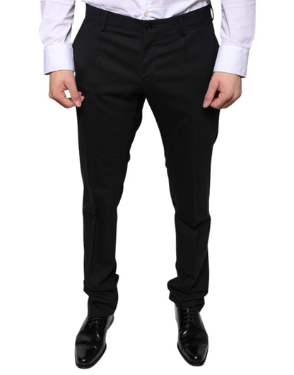  - Black Wool Skinny Dress Formal Pants