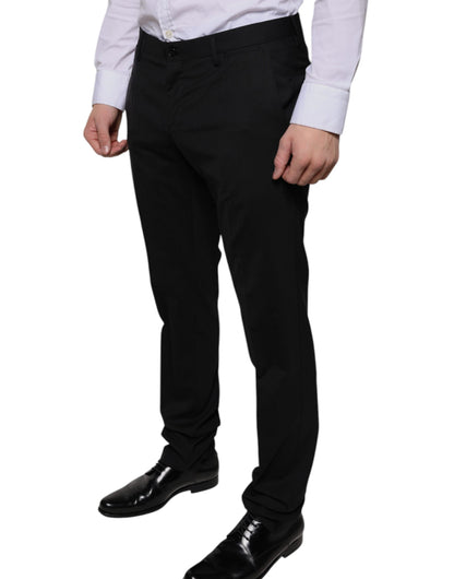  - Black Wool Skinny Dress Formal Pants