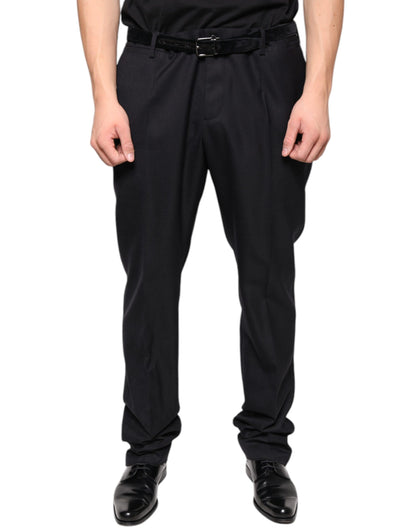  - Black Wool Skinny Dress Formal Pants