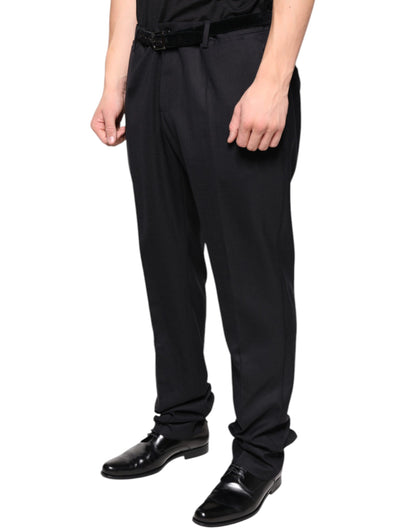  - Black Wool Skinny Dress Formal Pants