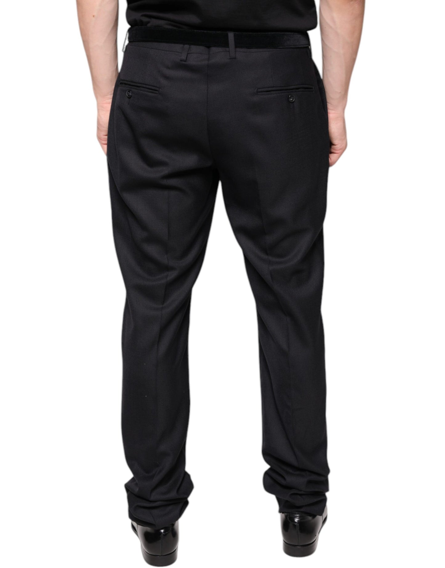  - Black Wool Skinny Dress Formal Pants