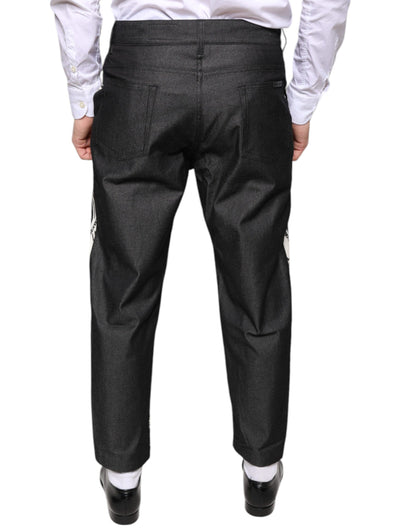  - Black Bandana Silk Dress Pants