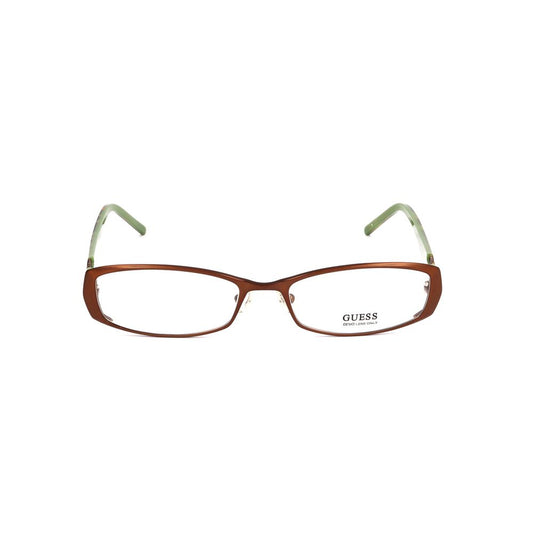 Guess Unisex Optical Glasses – Brown Square Frame, 53mm