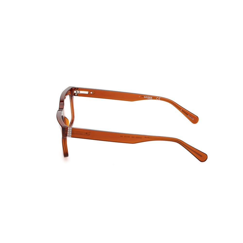 Guess Brown Injected Frames – Square Full-Rim Optical Glasses