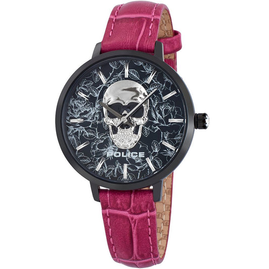  - Police Women's Multicolor Leather Skull Watch