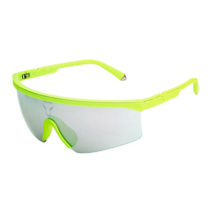 Police Green Injected Sunglasses – Silver Mirror Lenses