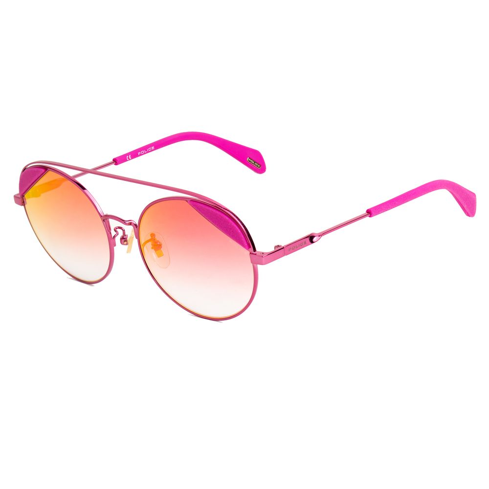Police Women's Sunglasses – Metal Frame, Gradient Mirror Rose Lenses