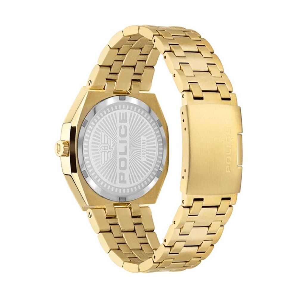 Police Men’s Black & Gold Skull Stainless Steel Watch men