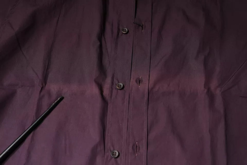  - Dark Violet Cotton Dress GOLD Men Formal Shirt