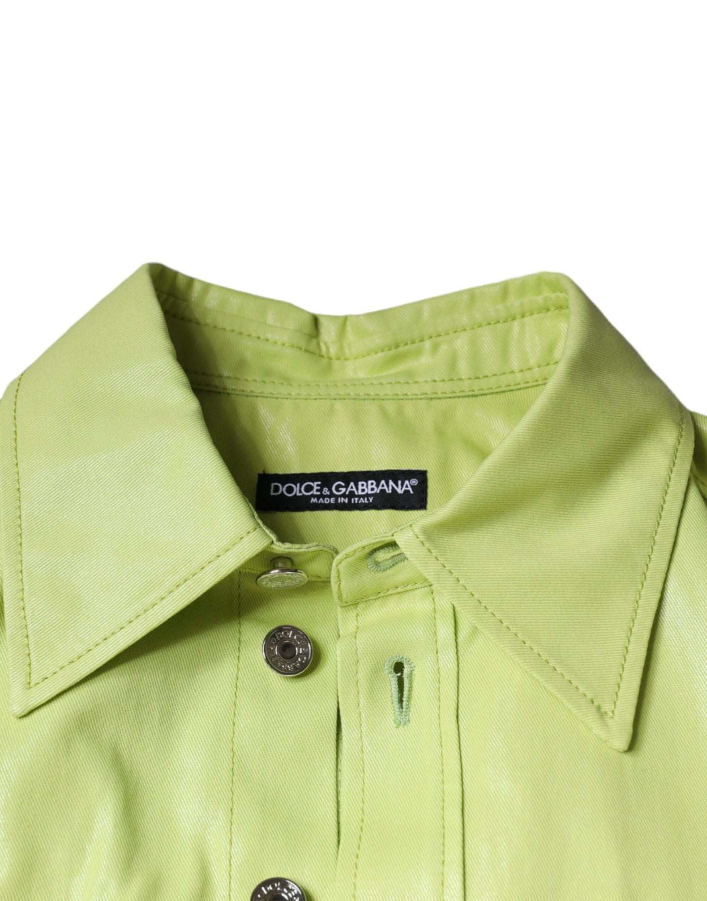  - Green Cotton Collared Men Button Down Shirt