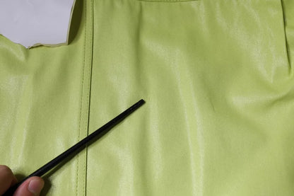 Green Cotton Collared Men Button Down Shirt