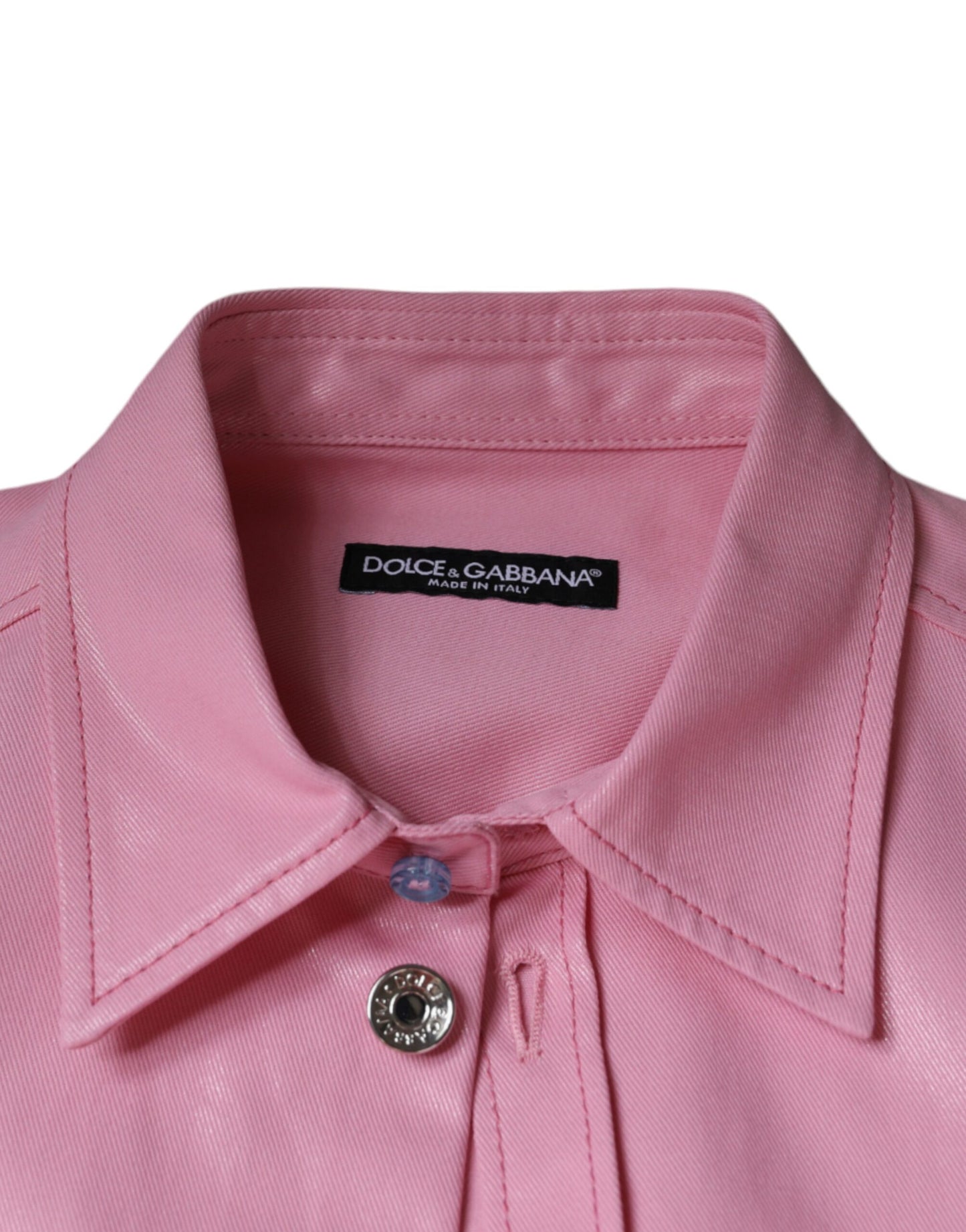  - Pink Cotton Collared Button Down Shirt