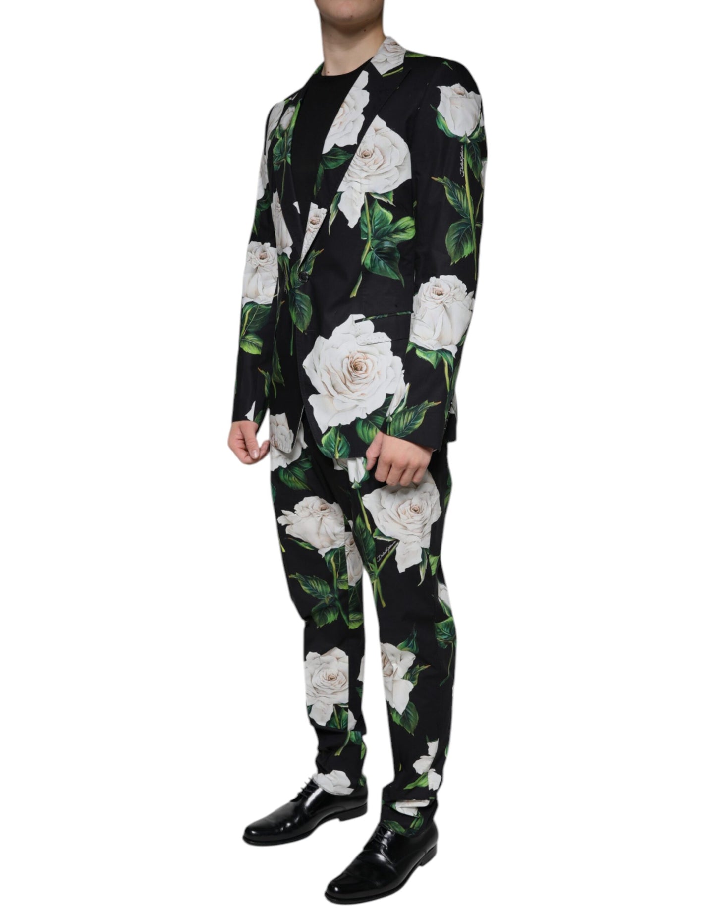  - Black Rose Cotton Men Formal 2 Piece Suit