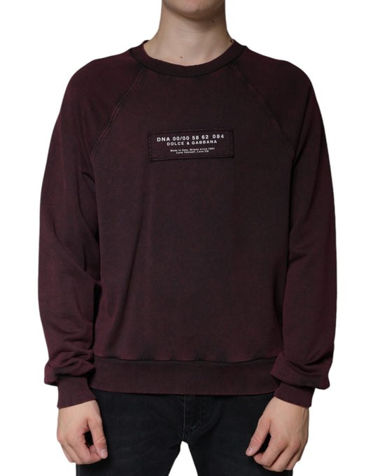  - Maroon Logo Crew Neck Men Sweatshirt Sweater