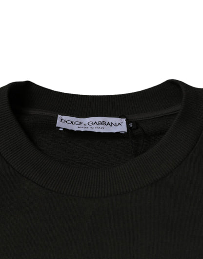  - Army Green DG Crown Crew Neck Pullover Sweater