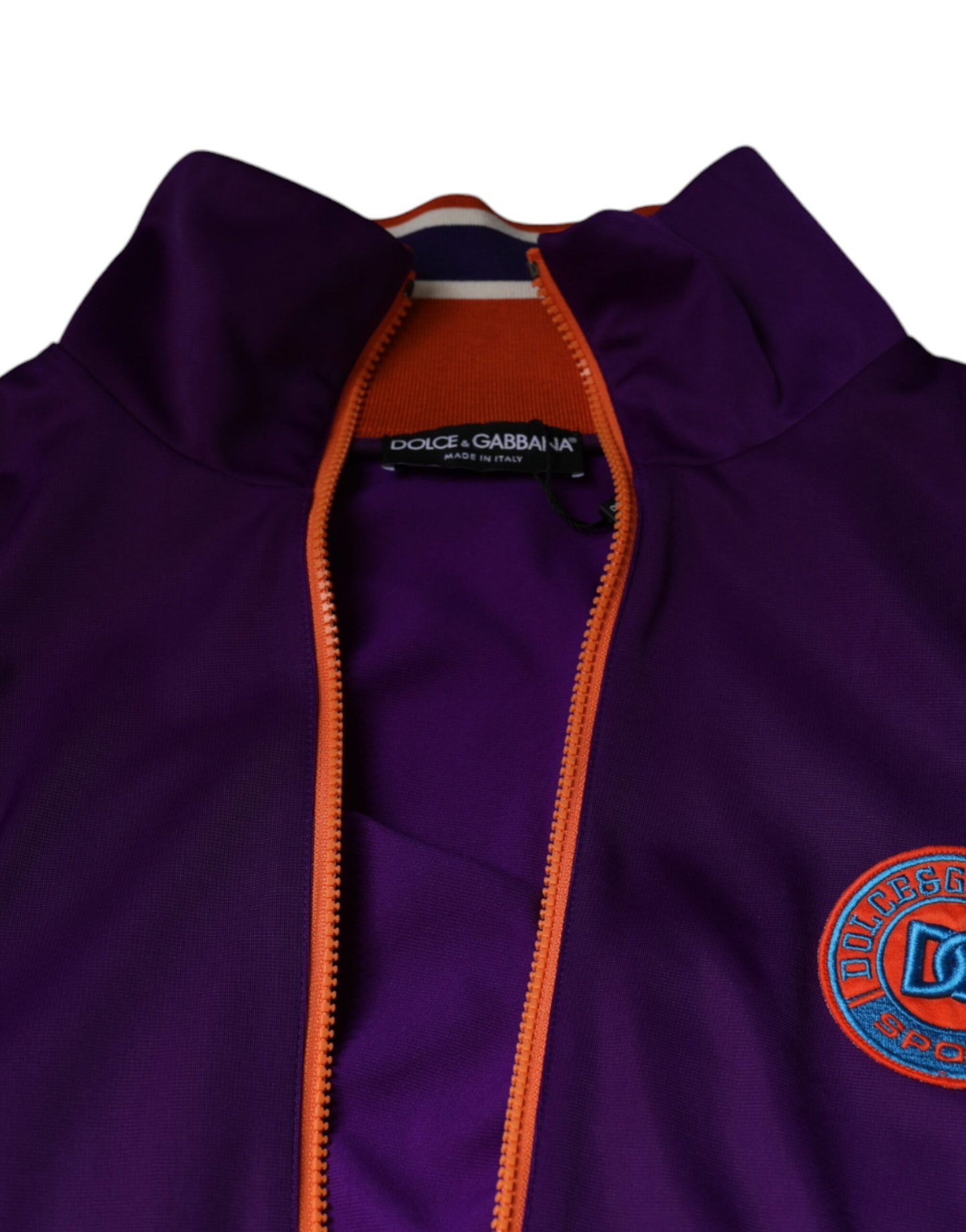  - Purple Polyester Full Zip Long Sleeve Sweater