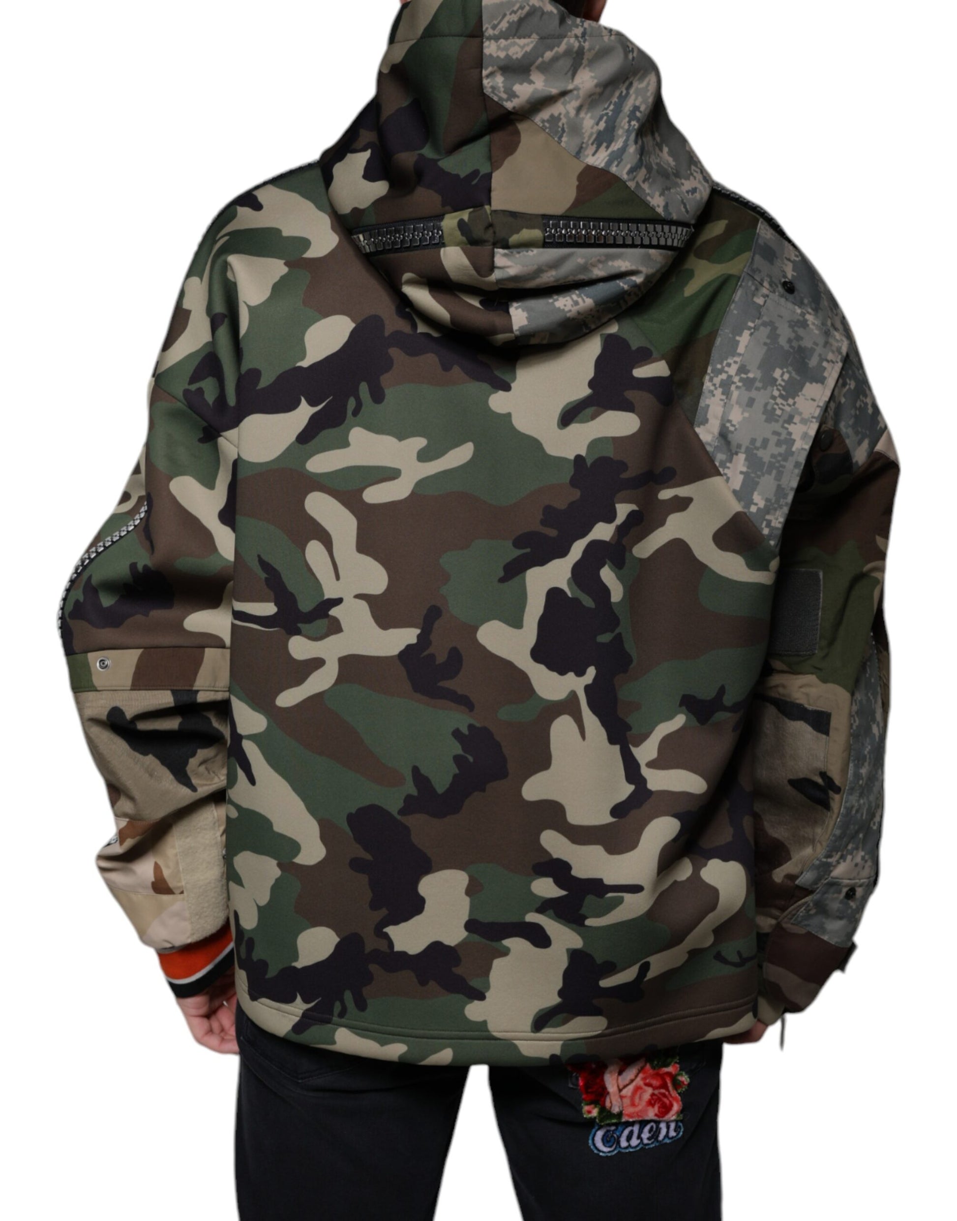 Dolce & Gabbana Multicolor Camouflage Hooded Sweatshirt
