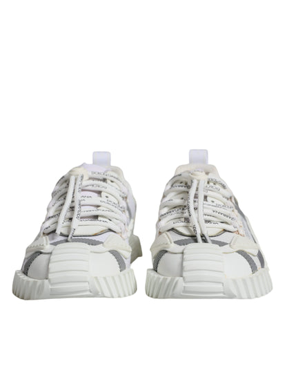 White Lace Up Low Top NS1 Sneakers Shoes - The Luxe Alliance