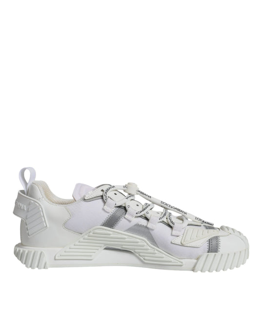 White Lace Up Low Top NS1 Sneakers Shoes - The Luxe Alliance