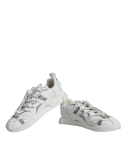 White Lace Up Low Top NS1 Sneakers Shoes - The Luxe Alliance