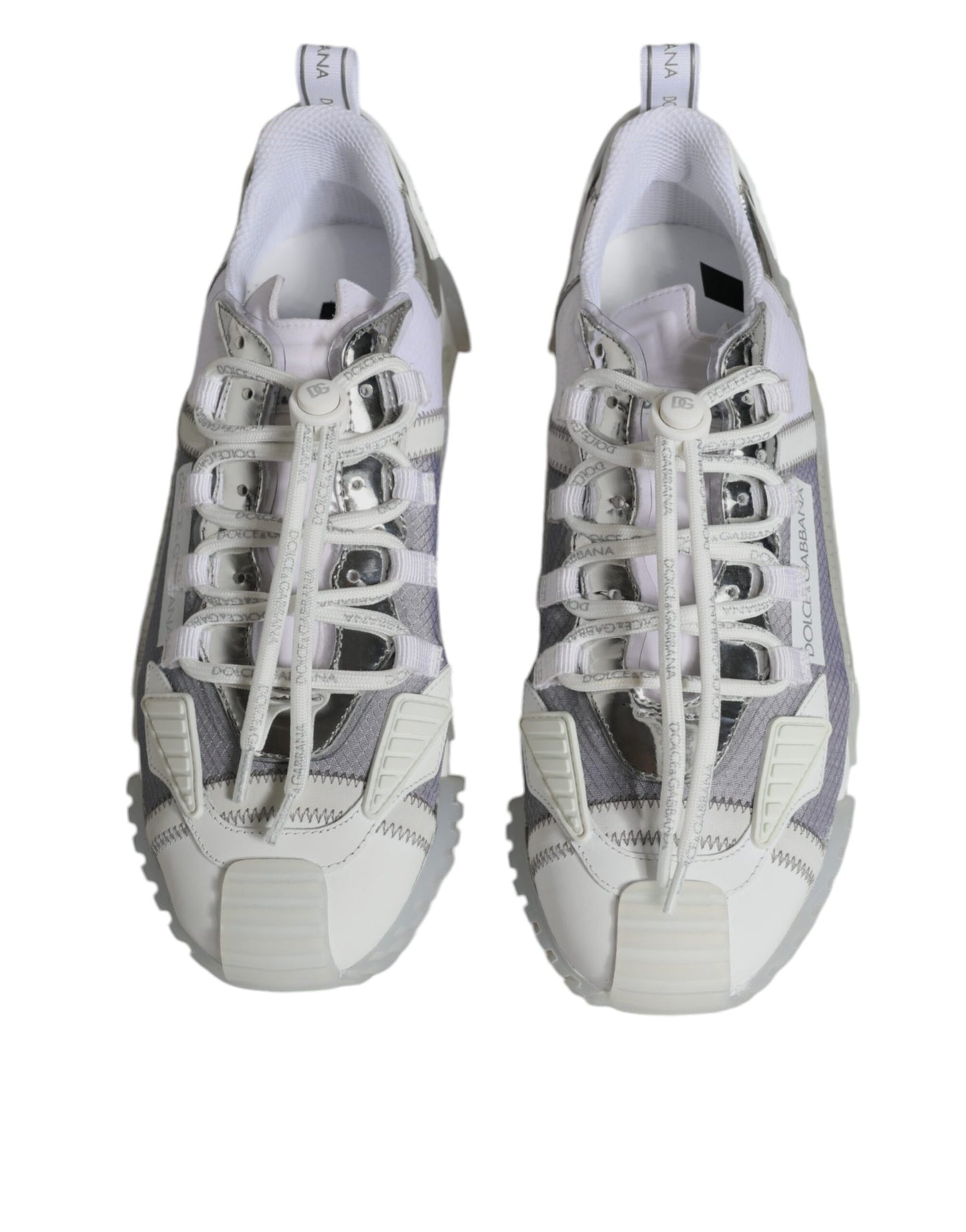 White Silver Low Top NS1 Sneakers Shoes - The Luxe Alliance