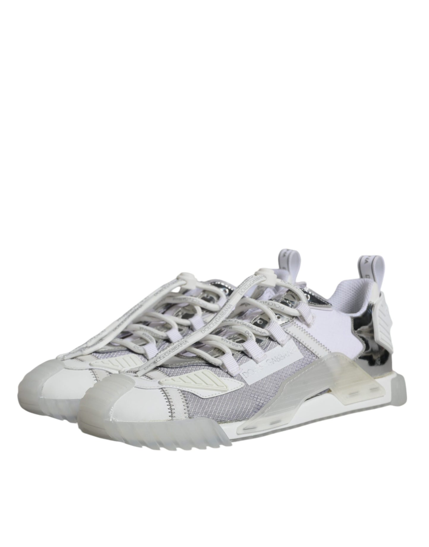 White Silver Low Top NS1 Sneakers Shoes - The Luxe Alliance