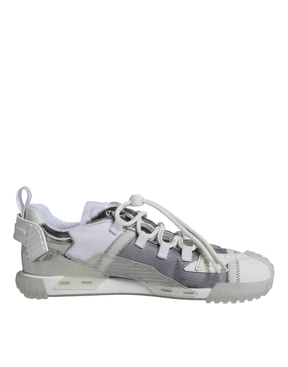 White Silver Low Top NS1 Sneakers Shoes - The Luxe Alliance