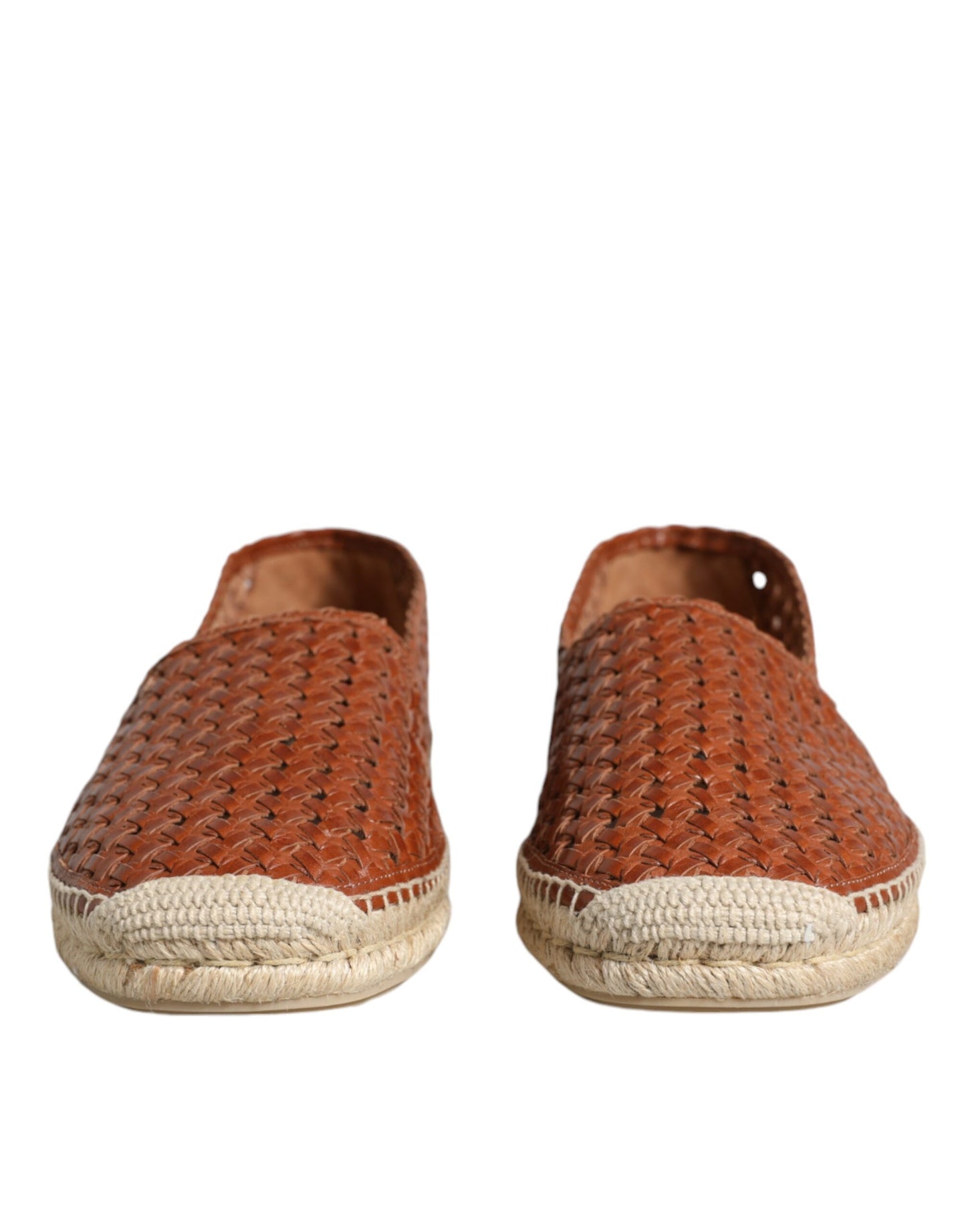 Maroon Woven Leather Men Espadrille Shoes - The Luxe Alliance