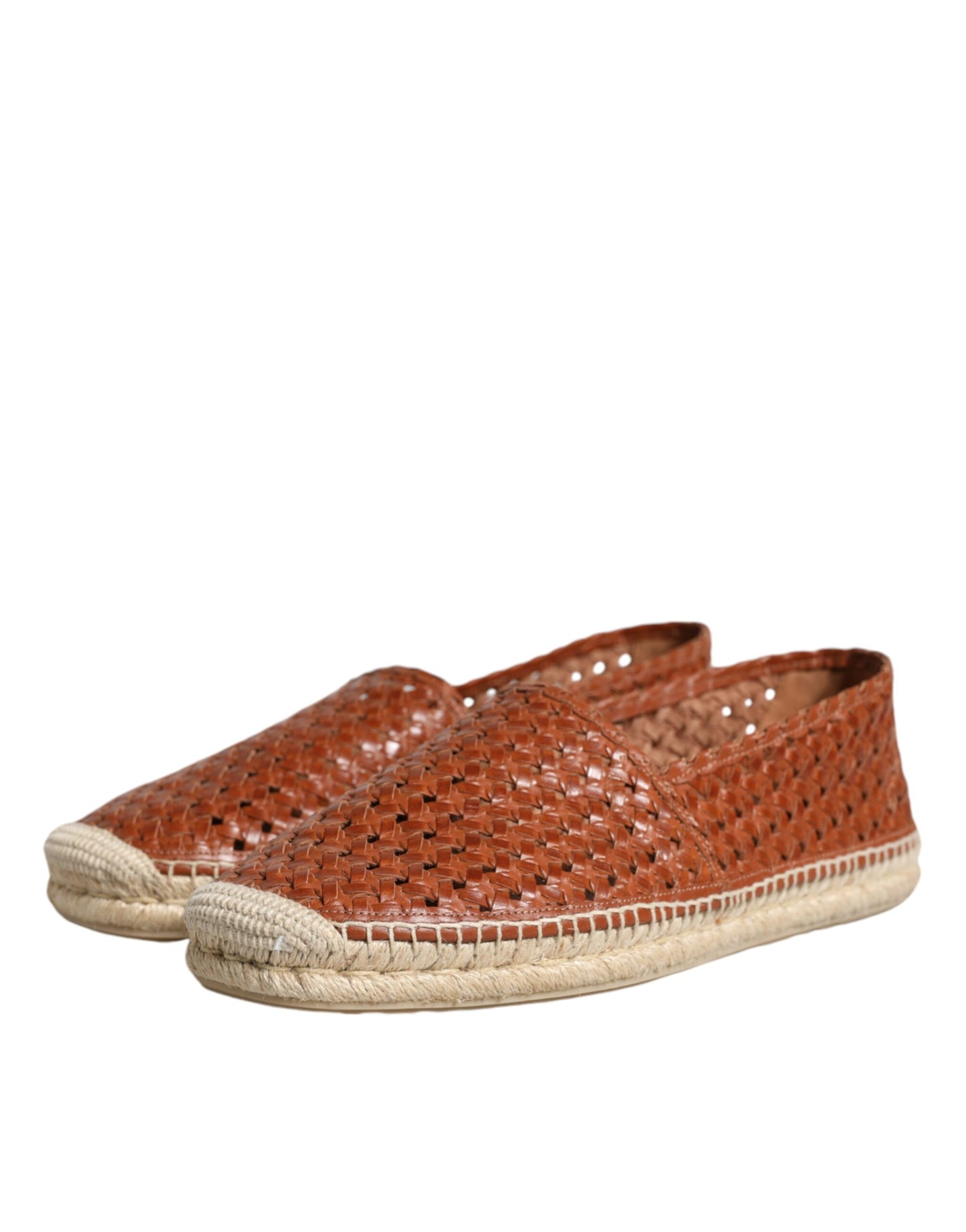 Maroon Woven Leather Men Espadrille Shoes - The Luxe Alliance