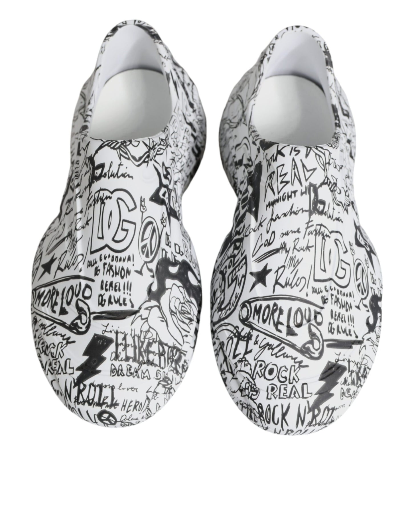 White Black Graffiti Daymaster Sneakers Shoes - The Luxe Alliance